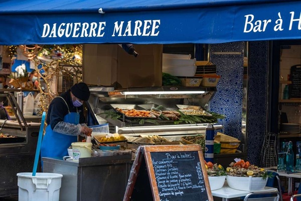 devanture de Daguerre marée poissonnerie marché poncelet