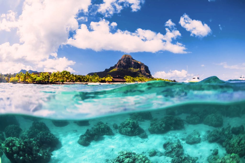 sea view from villa in mauritius