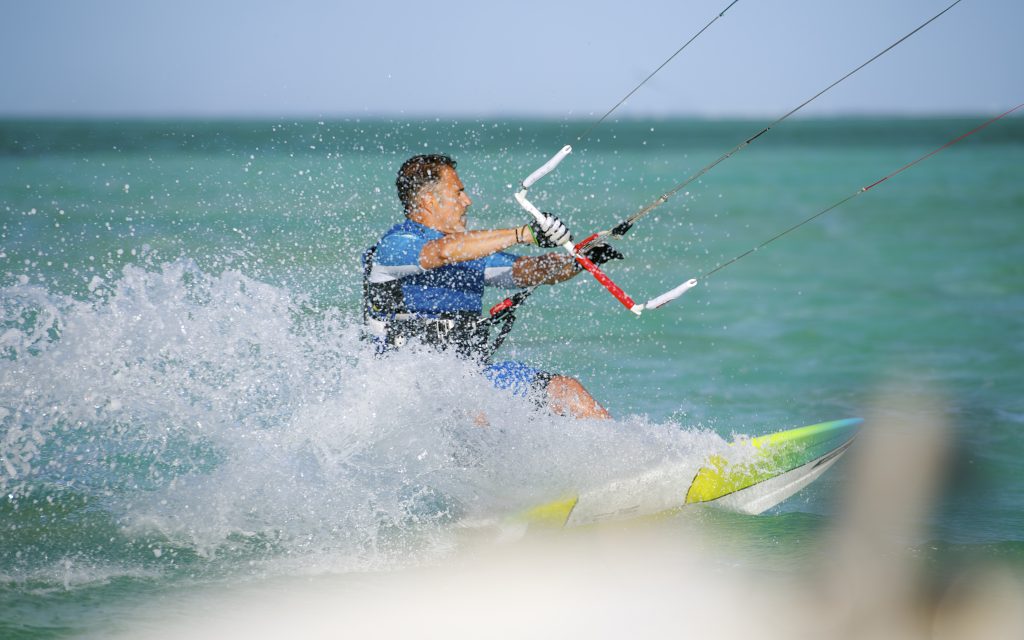 kite surfer in mauritius