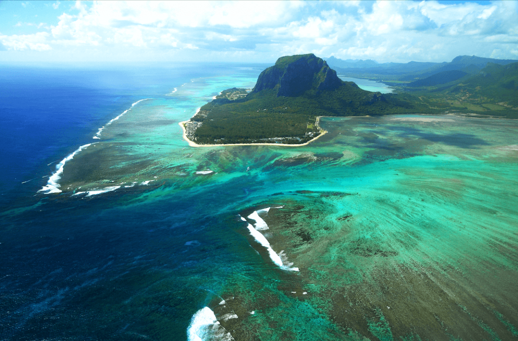 sky view of le morne brabant in mauritius