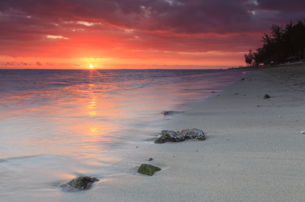 couché de soleil a l'ile maurice