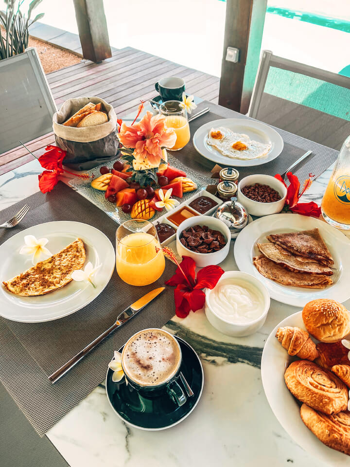 breackfast for lovers in mauritius