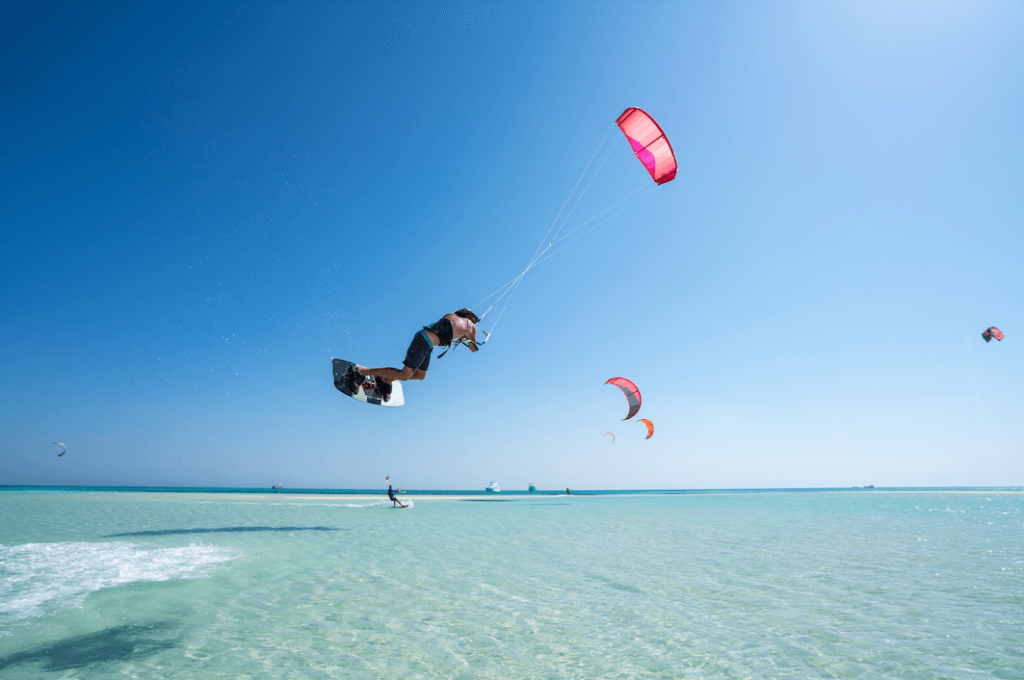 saut en kite surf a l'ile maurice