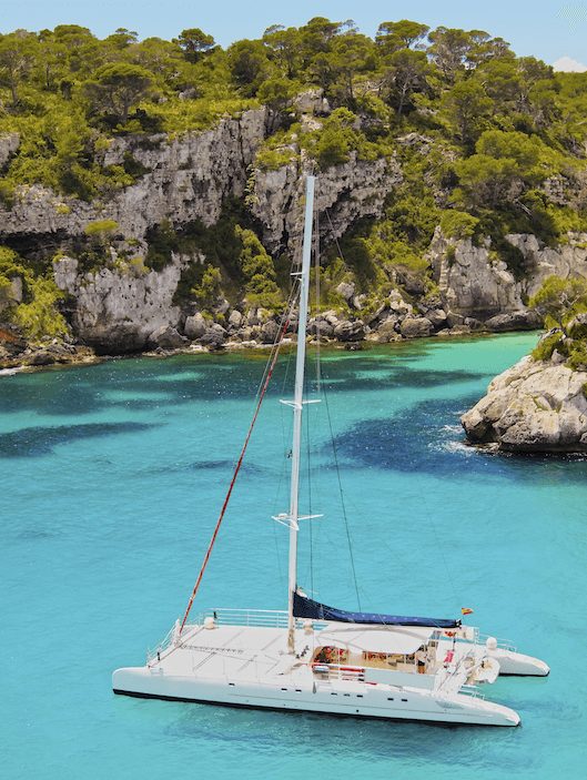 catamaran on the mauriius sea