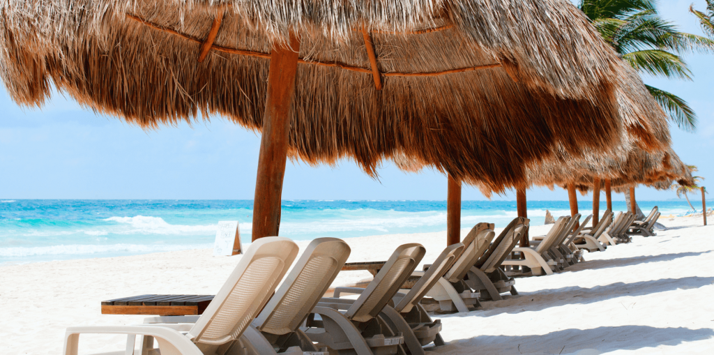 Beach Chair on the mauritius beach