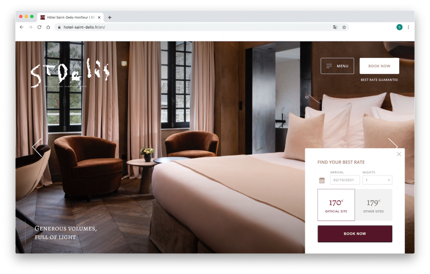 site internet d'hôtel